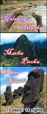 Galapagos Islands - Machu Picchu - Easter Island