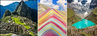 machu picchu - rainbown mountain - humantay lake