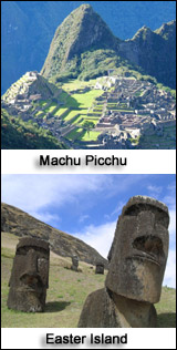Machu Picchu, Easter Island